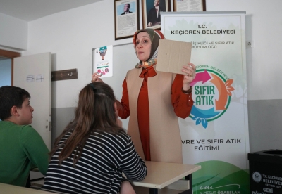 Keçiören Eğitim Merkezlerinde öğrencilere çevre ve sıfır atık eğitimi
